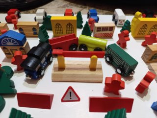 Juego de tren magnético de madera PLAYTIVE