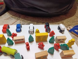 Juego de tren magnético de madera PLAYTIVE