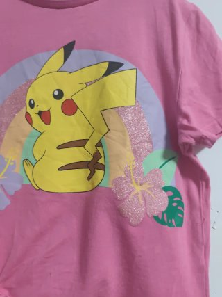 Camiseta Pikachu Niña Rosa Talla 12
