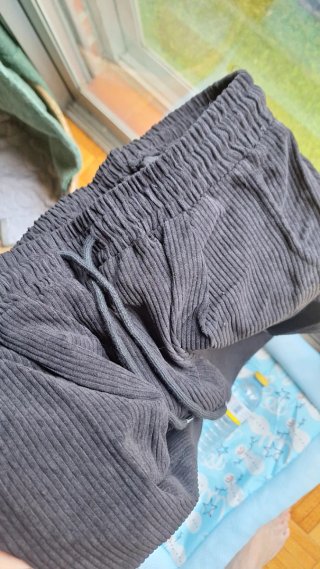 Pantalón Pana Palazzo Negro
