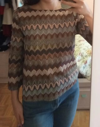 Blusa étnica multicolor