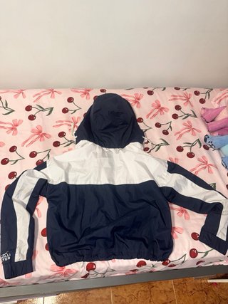 Cortavientos Hollister Azul y Blanco Talla XS