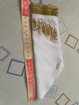 Saya bordada reversible Virgen hasta 50 cm