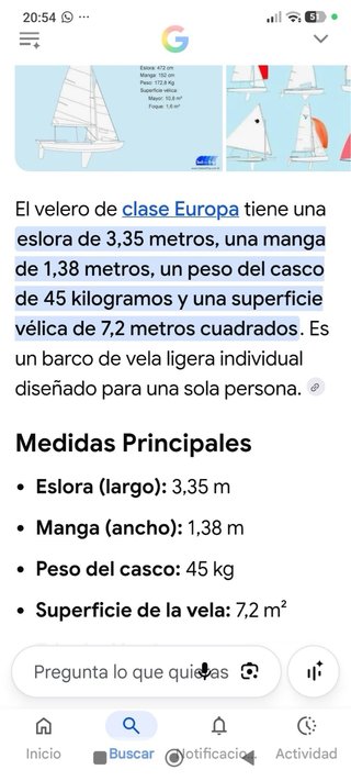 Barco Europa de vela ligera con 2 mástiles