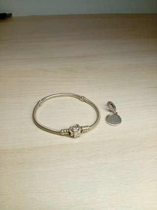 Pulsera Pandora niña Cierre de Rosa + Charm