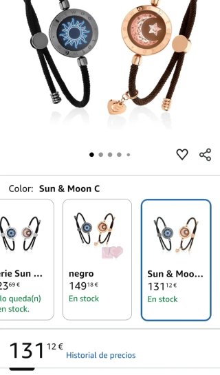 Pulseras Totwoo Sol y Luna Táctiles para parejas