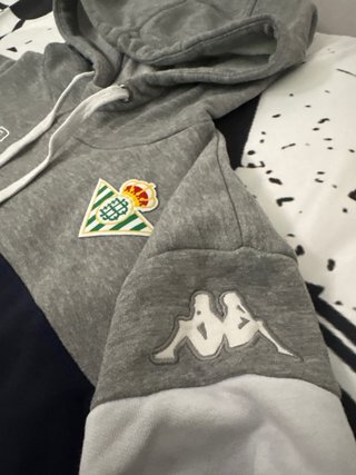 Sudadera Kappa Betis XL Gris y Azul