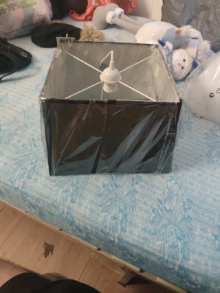 Pantalla lámpara techo cuadrada