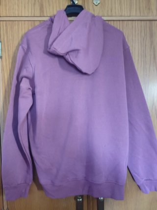 Sudadera Hombre con capucha y cremallera burdeos