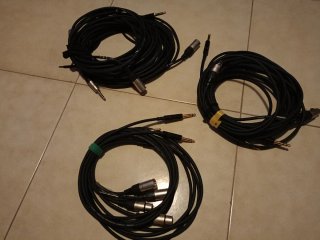 Lote de cables Cordial XLR a Jack TRS