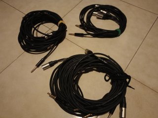 Lote de cables Cordial XLR a Jack TRS