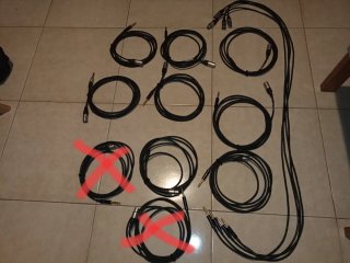 Lote de cables Cordial XLR a Jack TRS