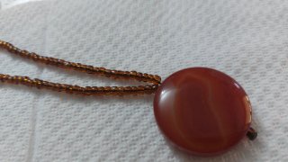 Collana vintage con pietra corniola agata