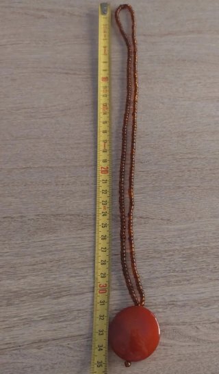 Collana vintage con pietra corniola agata