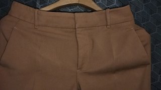 Pantalón Zara tobillero marrón