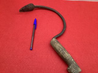 Antiguo garabato de segar forja siglo XIX