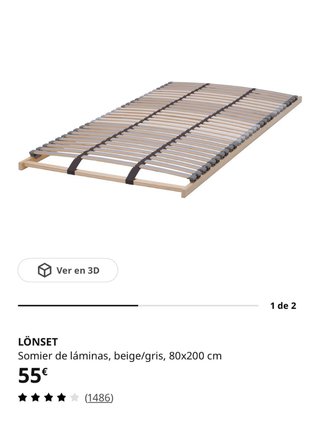 Cama Matrimonio IKEA BRIMNES Negra 160x200