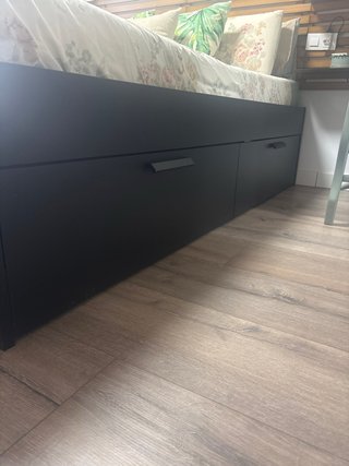 Cama Matrimonio IKEA BRIMNES Negra 160x200