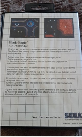 Blade Eagle 3-D Master System Sega
