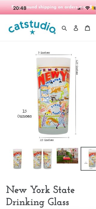 2 Vasos Cristal New York Catstudio