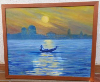 Cuadro acrílico Venecia con marco