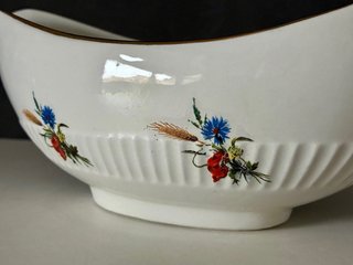 🇫🇷 Salsera porcelana con borde dorado