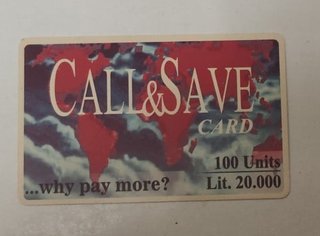 Scheda Telefonica Call & Save Vintage Lire