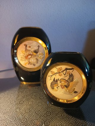 Juego Decoración Negro y Dorado japonés
