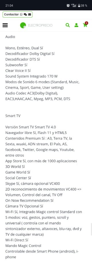 TV LG 47LA667S Piezas