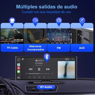 Pantalla 10 Android Auto/Apple CarPlay + Cámara