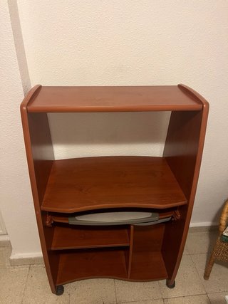 Mesa Ordenador Madera con Ruedas