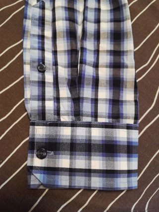 Camisa Fred Perry Cuadros Azul, Negro y Blanco