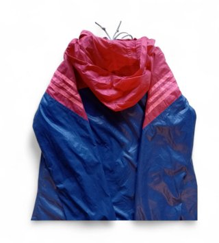 Giacca a vento Adidas vintage colorblock rosa blu