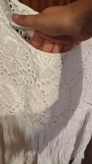 Blusa Ibicenca Blanca Talla Única