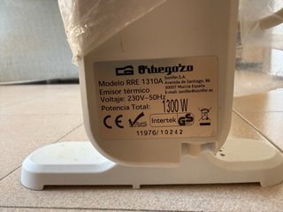 Radiador Orbegozo Blanco 1300W