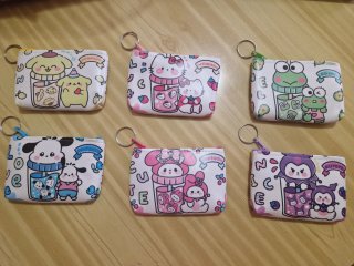 Set de 6 monederos Sanrio Personajes Kawaii