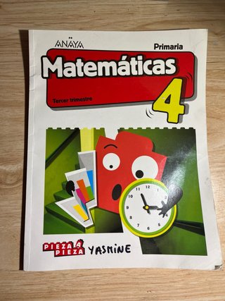 Libro educativo matemáticas,4to de primaria