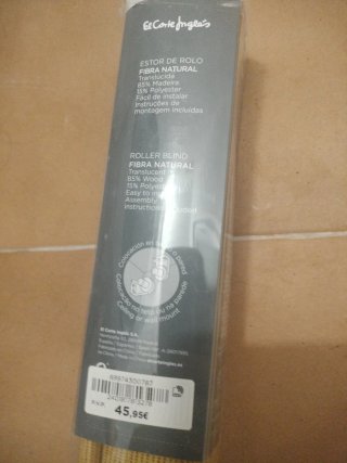 Estor enrollable Fibra Natural El Corte Inglés 120
