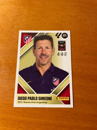 Cromo Cholo Simeone Panini 4-4-2