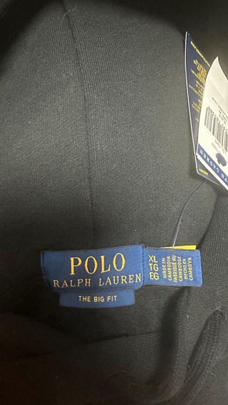 Sudadera Polo Ralph Lauren XL Negra Logo Multicolo