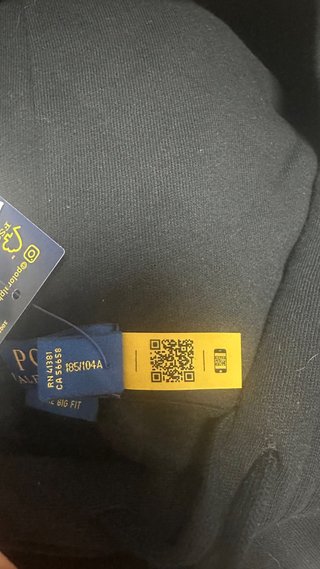 Sudadera Polo Ralph Lauren XL Negra Logo Multicolo