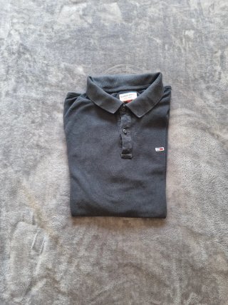 Polo Tommy Hilfiger Manga Larga Negra Talla M
