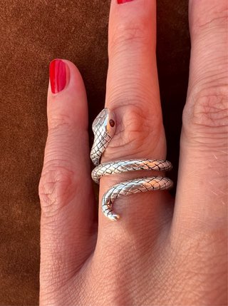 Anello Serpente Argento 925 Regolabile
