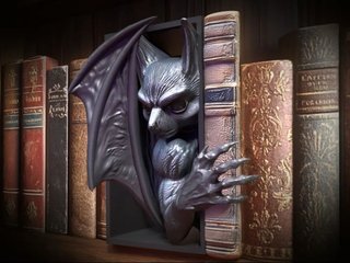 Separador de libros gótico murciélago