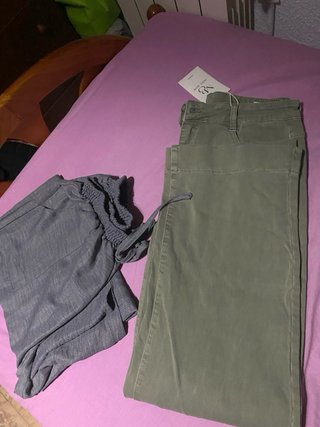 Pantalones blancos anchos
