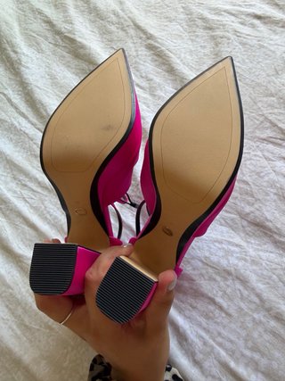 Zapatos tacón Zara fucsia plataforma 39