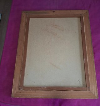 Cuadro Vintage Flores en Jarrón Azul  76cm x 61cm