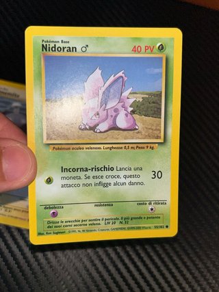 Carte Pokémon Magnemite e Nidoran Set Base