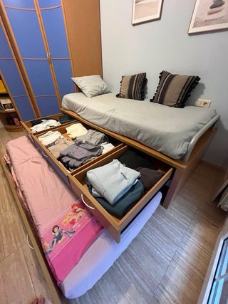 Cama individual con cajones + colchon