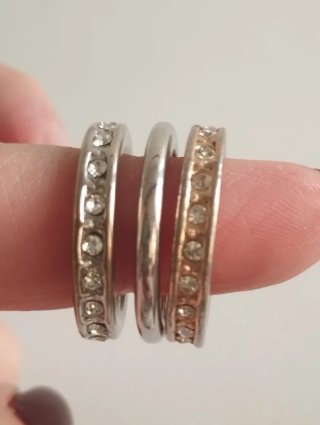 Trío de anillos combinables. Bisutería artesanal